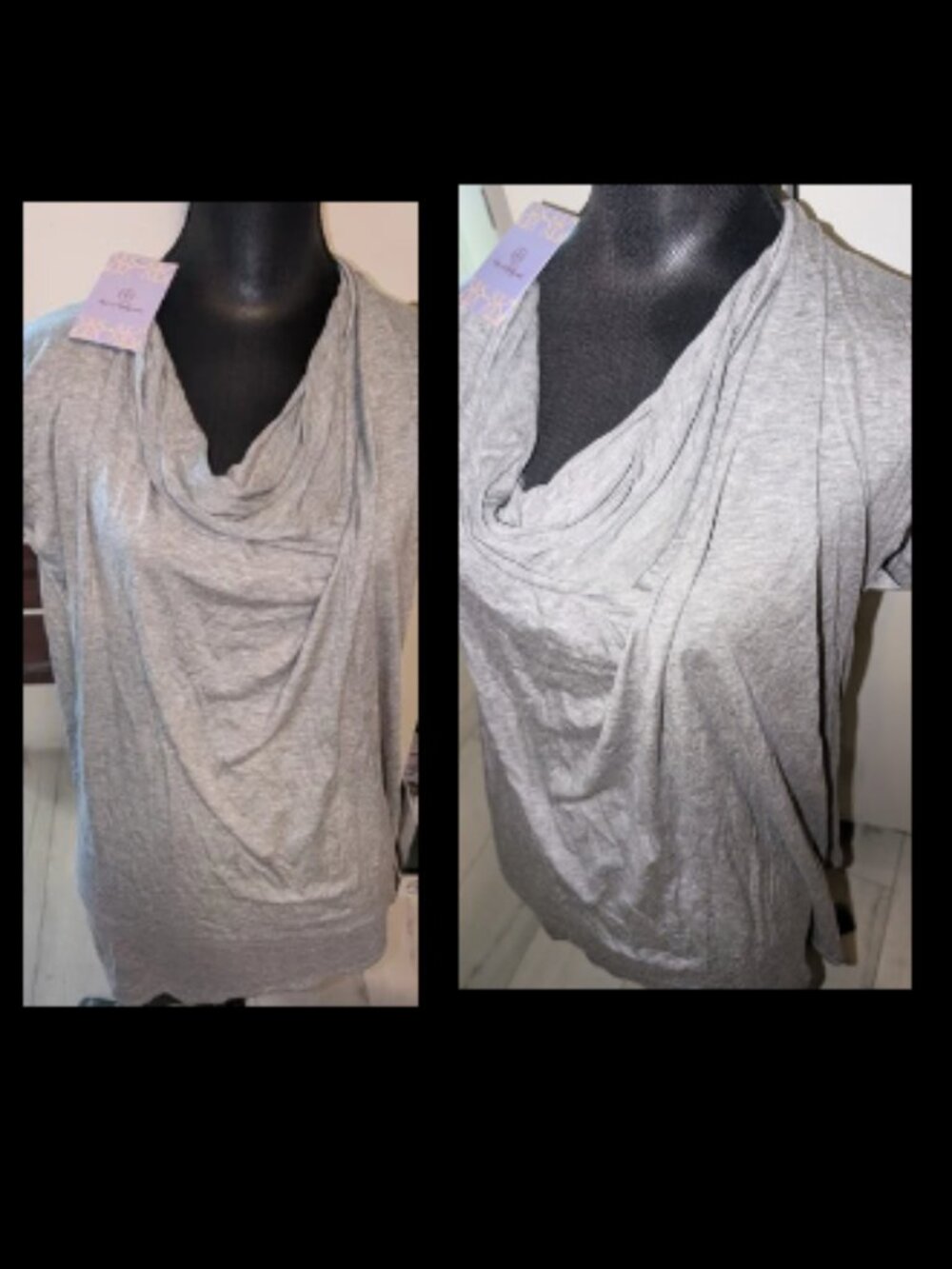 NWT Hot in Hollywood Gray Cowl Neck Sleeveless Stretch Top Plus Size Womens 2X